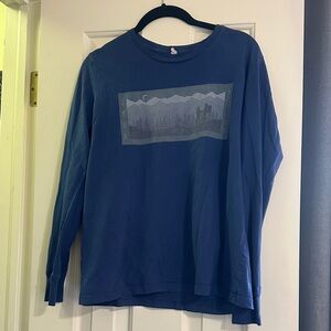 Blue Long Sleeve ZYIA Graphic Tee
